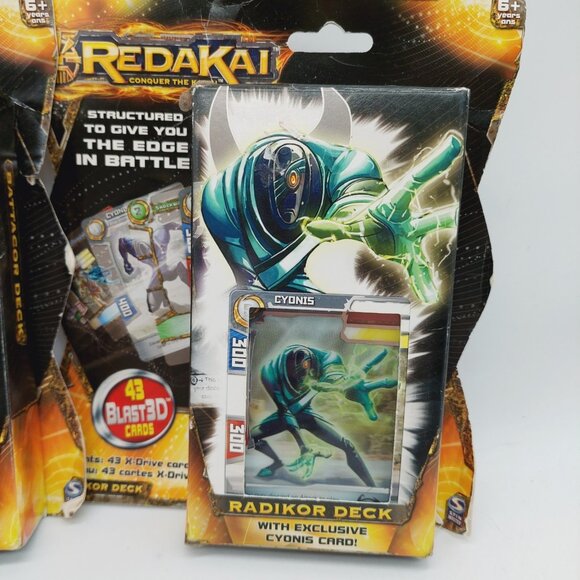 Redakai Conquer The Kairu Radikor Deck 43 Blast 3D cards Set Of 2 NOS Read - Picture 2 of 3